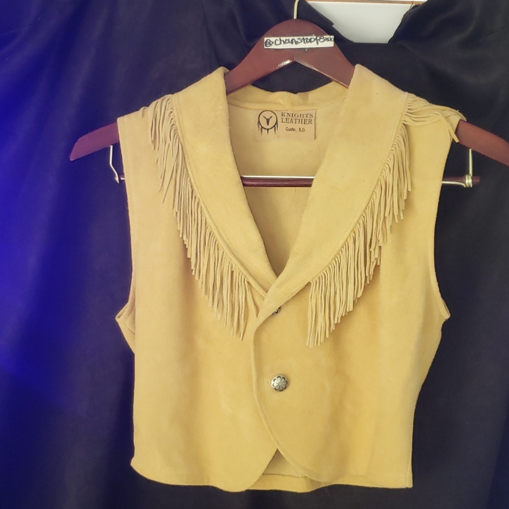 Genuine All Leather Vest & Skirt